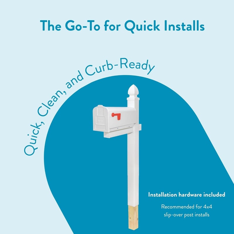 ARCHITECTURAL MAILBOXES 23" Height, No Dig, 4x4 Wooden Pine Post Insert with Anchor Kit for Slip Over Posts - Image 2