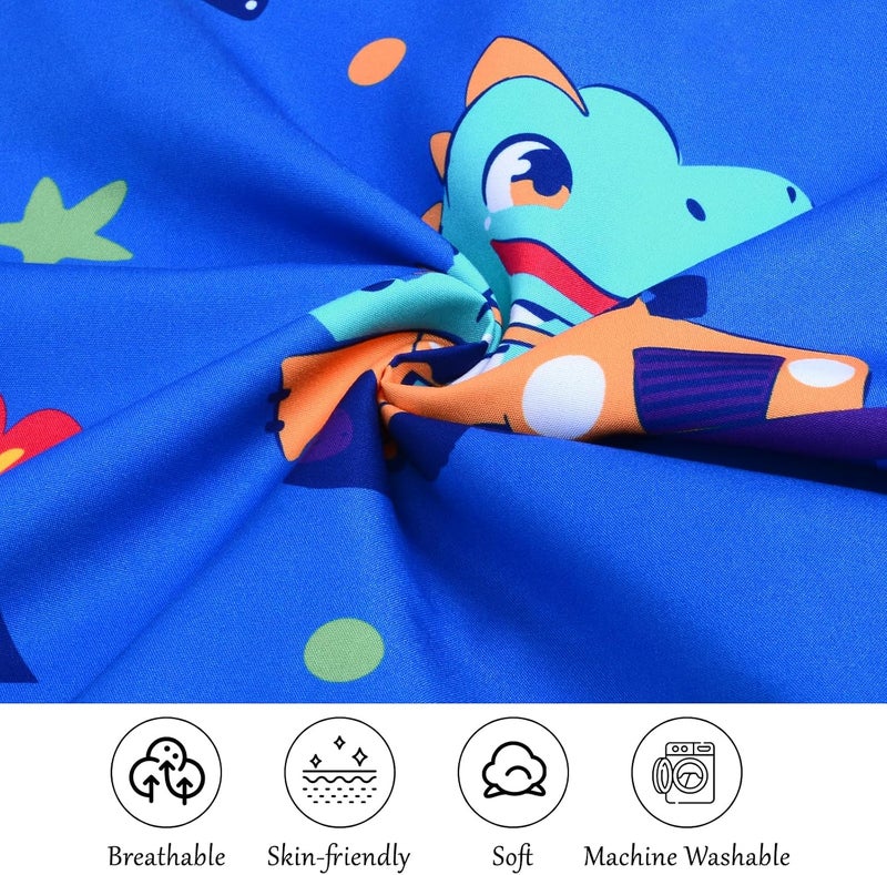 Kids Toddler Pillowcase Envelope Travel Pillowcase Baby Pillow Cover Fits Pillows Sized 12x16 or 13x18-1 Pack Soft Children’s Bedding Pillowslip Case for Boys and Girls - Car Dinosaur - Image 5