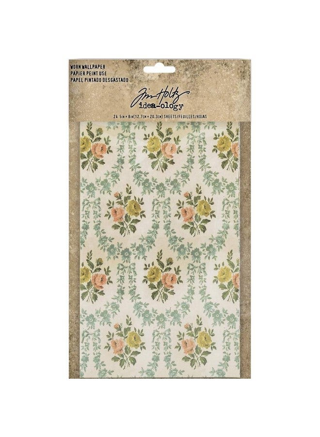 Tim Holtz Worn Wallpaper Scraps And Worn Wallpaper Decorative Paper 5 X 8 Sheets & Diecuts - Image 4