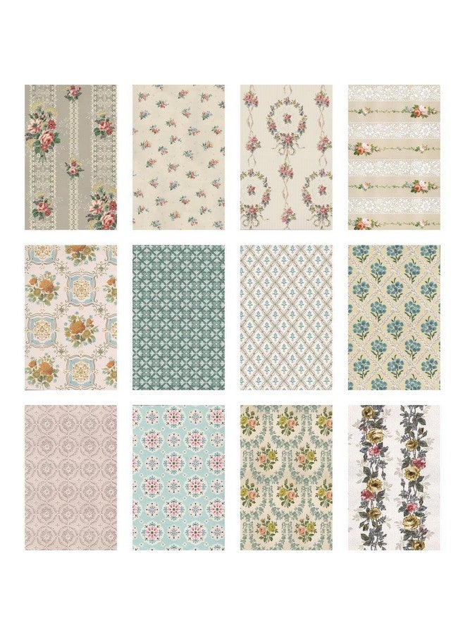 Tim Holtz Worn Wallpaper Scraps And Worn Wallpaper Decorative Paper 5 X 8 Sheets & Diecuts - Image 5