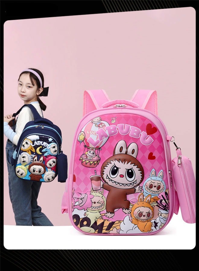 New Style Labubu Cartoon Lovely School Bag  Large Capacity Shoulder Backpack Wear-resistant Waterproof Student Backpack with Adjustable Straps for Primary Middle School Students - Image 1