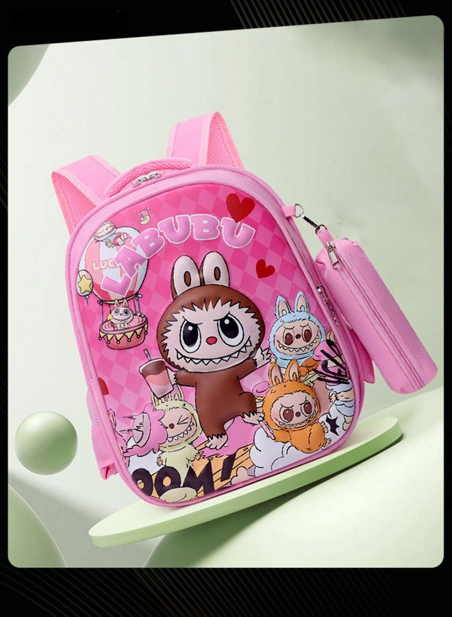 New Style Labubu Cartoon Lovely School Bag  Large Capacity Shoulder Backpack Wear-resistant Waterproof Student Backpack with Adjustable Straps for Primary Middle School Students - Image 2