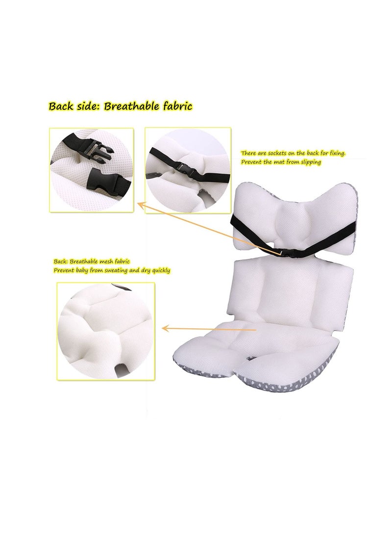 Excefore - Baby Stroller Cushion Pad, Universal Breathable Thick Baby Cushion Pad for Car Seat and Stroller, Baby Head Body Support Car Seat Protector, Kids Seat Cushion, Pushchair Neck Support - Image 1