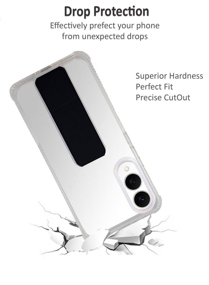 ولديك جراب Samsung Galaxy S25 Edge | مصمم خصيصًا لهاتف Samsung Galaxy S25 Edge | جراب نحيف من مادة TPU مع وسادة هوائية وممتص للصدمات من المطاط الناعم والسيليكون مع غطاء قبضة يد مغناطيسي مناسب لهاتف Samsung Galaxy S25 Edge | شفاف/أسود - Image 2