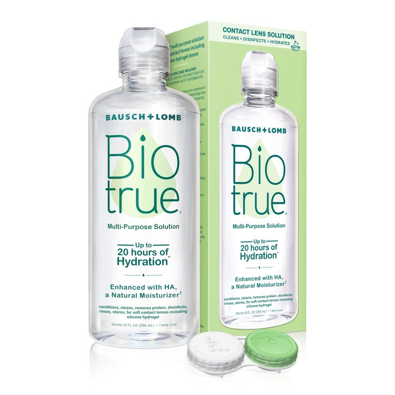 Biotrue Biotrue Contact Lens Solution, Multi-Purpose Solution for Soft Contact Lenses, Lens Case Included, 10 FL OZ  - Image 1