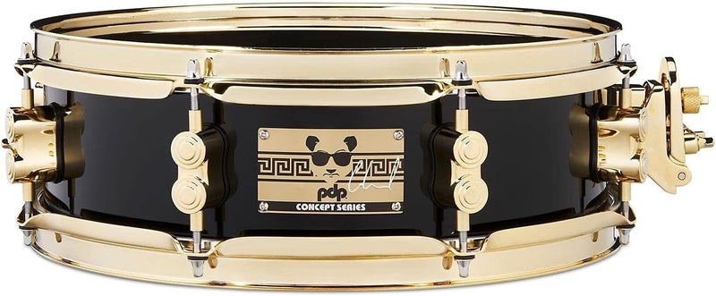 PDP Pacific Snare Drum - 4x13" Piccolo Model (PDSN0413SSEH) with Gold-Plated Hardware - Image 1