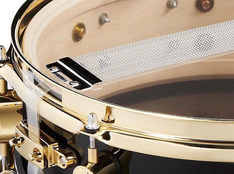 PDP Pacific Snare Drum - 4x13" Piccolo Model (PDSN0413SSEH) with Gold-Plated Hardware - Image 2