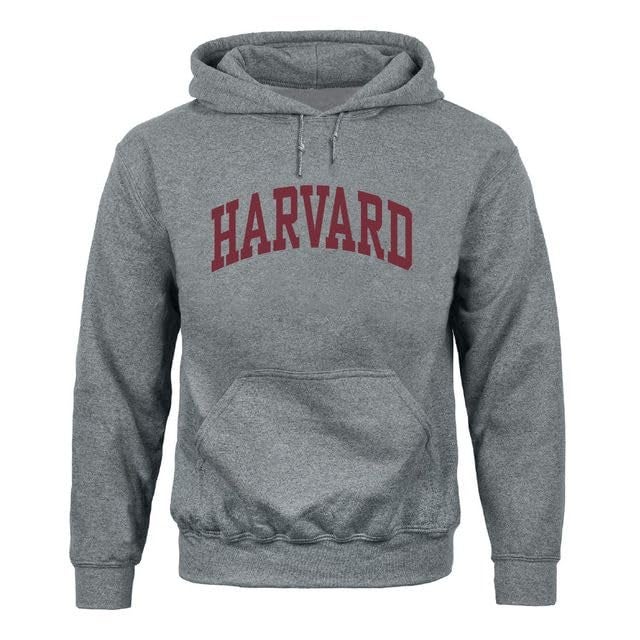 Ivysport Harvard University Hooded Sweatshirt, Essential, Heather Grey, X-Large - Image 1