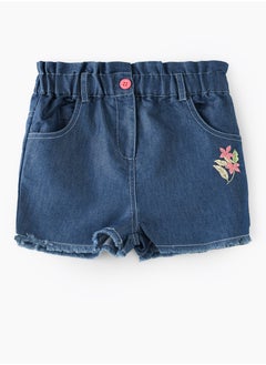 Woven solid shorts