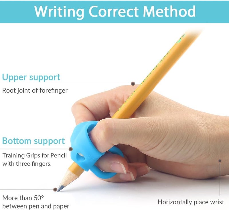 Firesara Training Grips, Original Breakthrough Assorted Writing Aid Grip Trainer Posture Correction Finger Grip for Kids Preschoolers Children Adults Special Needs for Lefties or Righties(4PCS) - Image 5