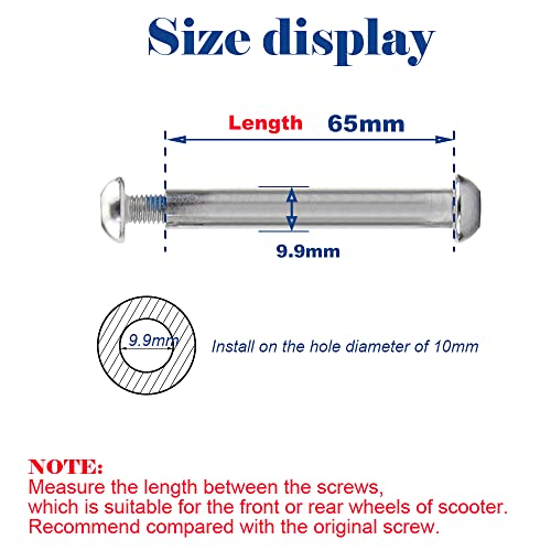 OTFAITP M10 65mm 88 Grade Carbon Steel Axle Allen Screw Bolt 65mm - Image 3