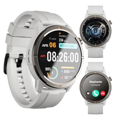 AGM Legion Rugged Smart Watch for Women, 1.43" HD AMOLED Touchscreen, Bluetooth Calling, 5 ATM & IP68, Sports Modes, Barometer & Altimeter, DIY Dial, 24/7 Heart Rate/SpO2/Sleep Monitor for iOS Android - Image 1