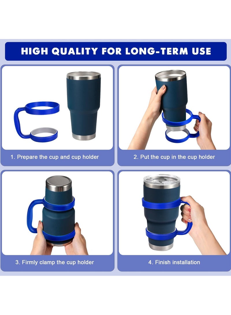 SYOSI SYOSI 5Pcs Tumbler Handle, Tumbler Holder for 30 oz of RTIC, SUNWILL, Tervis All Brand Travel Tumbler Cup Mug Simple Modern (5 Colors) - Image 5