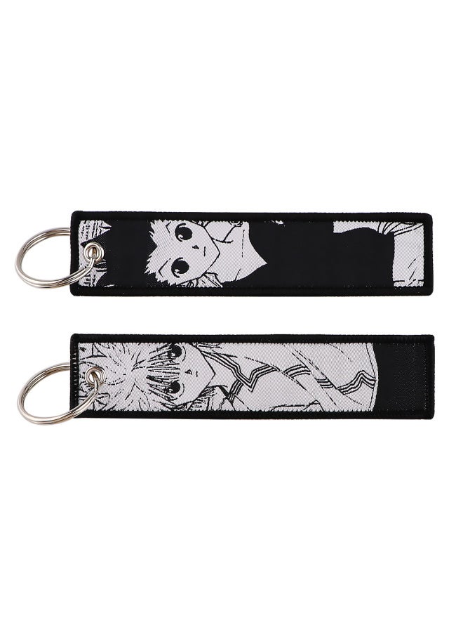 Generic Japanese Anime Series Key Tag Keychain Embroidery Fobs For Motorcycles Cars Bag Backpack Fashion Ring-Color:89  - Image 1