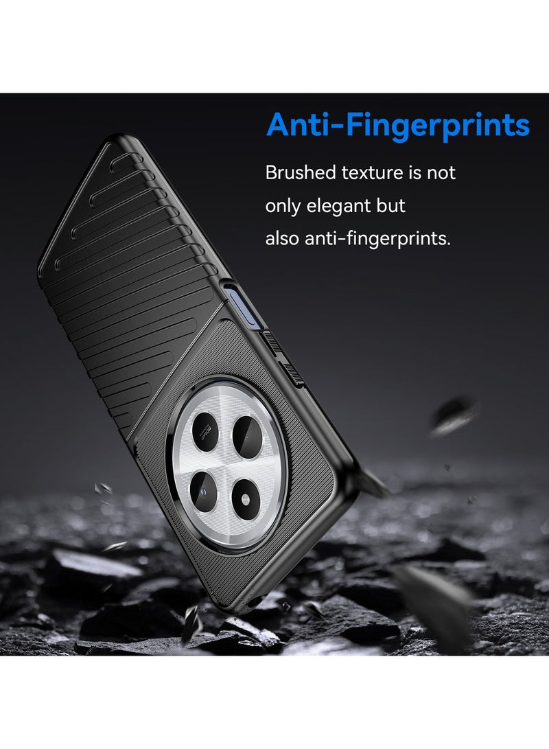 SanHu for Redmi 14C 4G / Xiaomi POCO C75 4G Case Cover，Lens Slide Cover Design,Four Corner Anti Drop Airbag ,PC+TPU Environmentally Friendly Material,Black. - Image 3