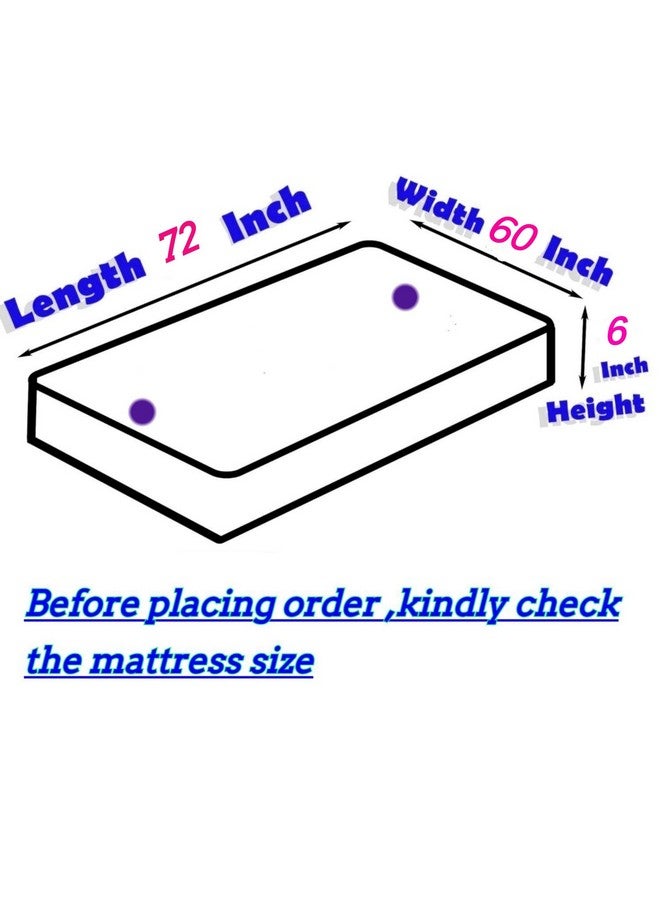 Asian ASIAN Handloom Cotton 300TC 5x6 feet Queen Bed Mattress Cover Protector with Zip/Chain (Geometric Blue,1 pc Queen 72x60x6)  - Image 4