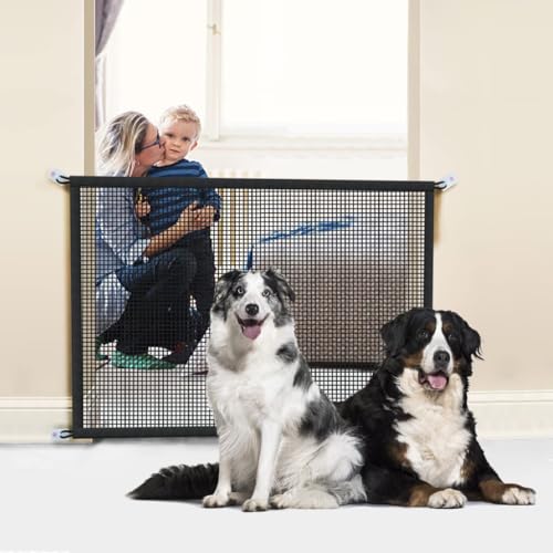 Cupount 2Pack Dog Gate for Stairs Pet Gates for The House Dogs Screen Mesh Gate for Doorways Stairways Indoor Safety 29 inches Tall 38 inch Wide - Image 3