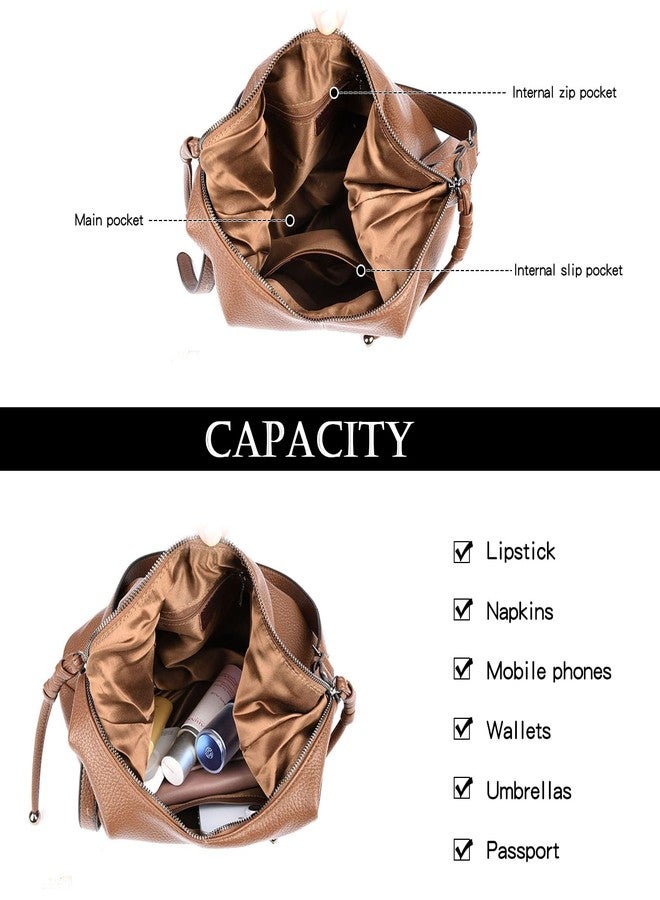 MYHOZEE Hobo Bags for Women Soft Vegan Leather Slouchy Shoulder Purse Stylish Tote Crossbody Handbag Everyday Bag with Zipper Adjustable Strap Burgundy - Image 5