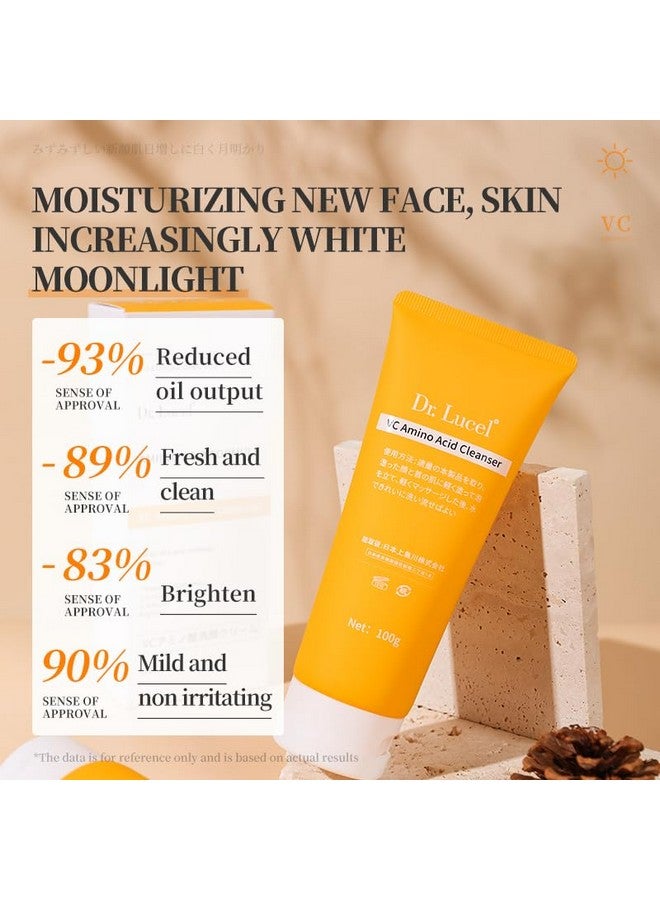 Dr. Lucel منظف الوجه بفيتامين C والأحماض الأمينية 100 جرام / مع الأربوتين والمستخلصات المغذية، يتحكم بلطف في الزيت، يفتح البشرة ويرطبها، وينشط البشرة ويكشف عن توهجها الطبيعي - Image 4