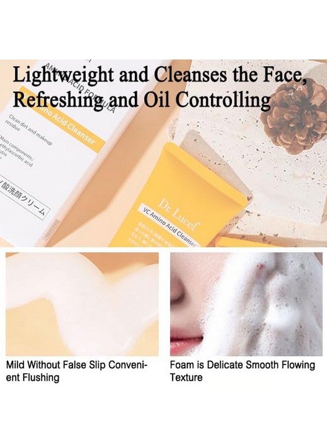 Dr. Lucel منظف الوجه بفيتامين C والأحماض الأمينية 100 جرام / مع الأربوتين والمستخلصات المغذية، يتحكم بلطف في الزيت، يفتح البشرة ويرطبها، وينشط البشرة ويكشف عن توهجها الطبيعي - Image 5