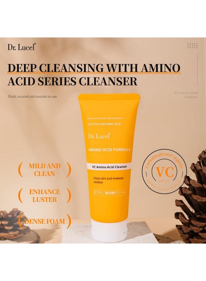 Dr. Lucel منظف الوجه بفيتامين C والأحماض الأمينية 100 جرام / مع الأربوتين والمستخلصات المغذية، يتحكم بلطف في الزيت، يفتح البشرة ويرطبها، وينشط البشرة ويكشف عن توهجها الطبيعي - Image 2