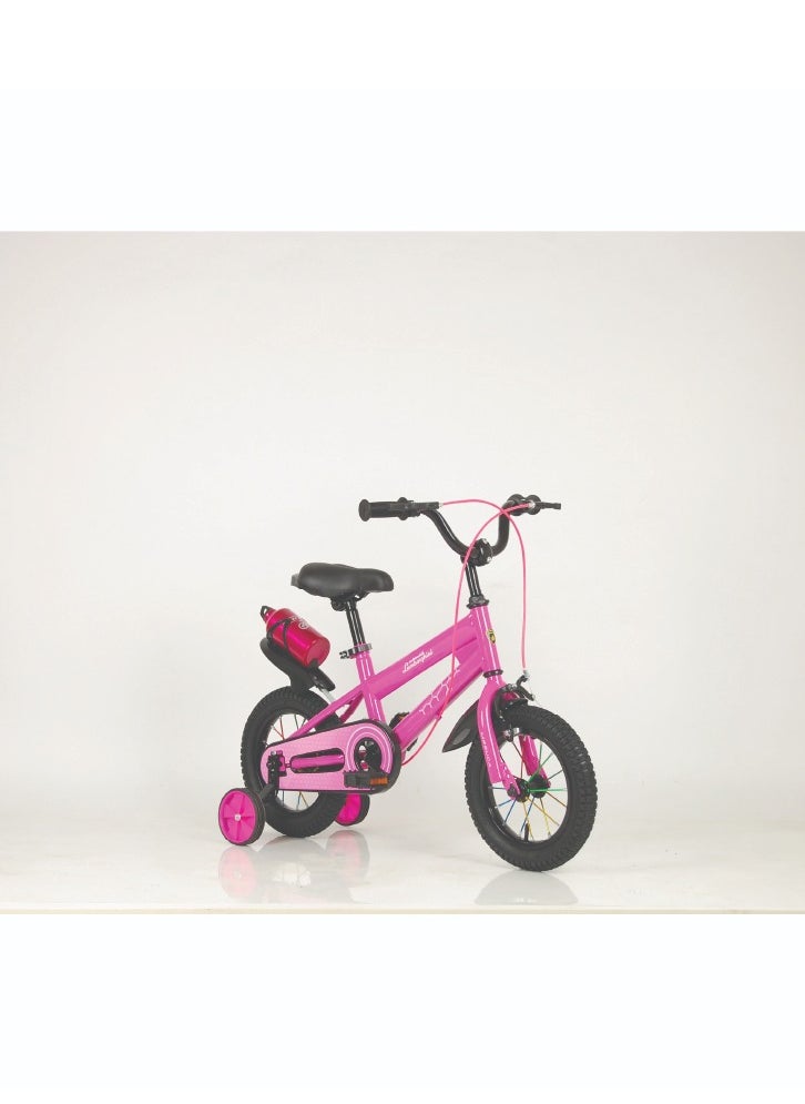 LAMBORGHINI Lamborghini Bicycle for Children, 12-inch Wheels Non-Slip Handle Design,and Adjustable Seat,High-Carbon Steel Material Stable Structure,Universal Riding Bike for Boys and Girls - Pink color  - Image 2