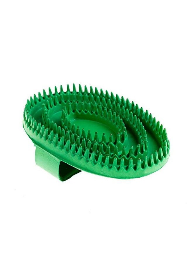 horze - Rubber Curry Comb Size:Large Color:Green - Image 1