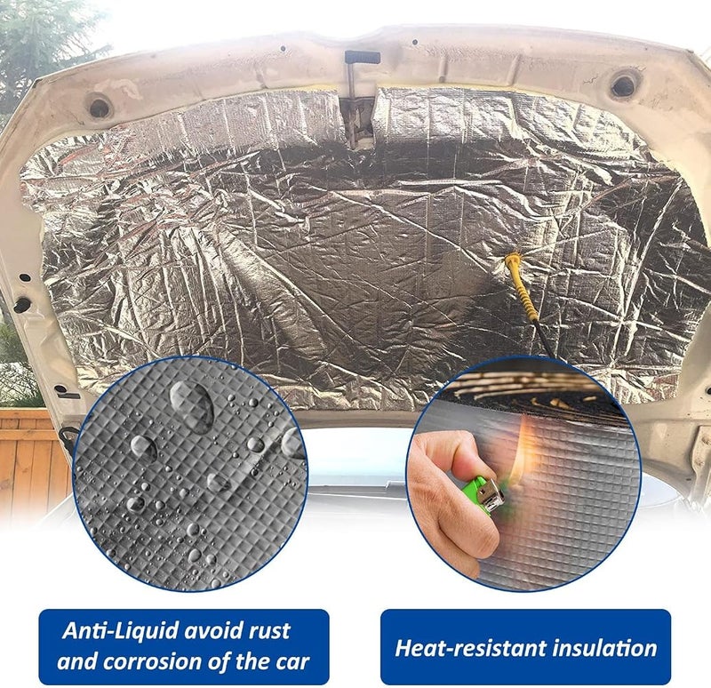 KASTWAVE Car Heat Sound Deadening Insulation Mat, 394 Mil 10.75 Sqft Auto Audio Deadener Foam, Car Sound Deadening Material Mat, Sound Dampening and Heat Insulation for Truck, Vehicle - Image 4