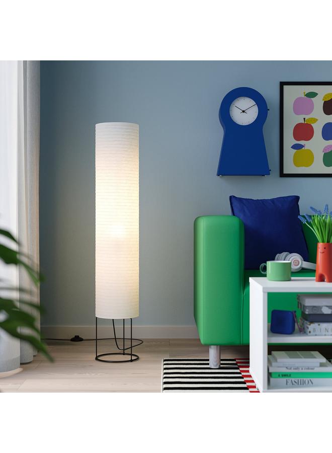 Zaboon Floor Lamp, White/Black - Image 2