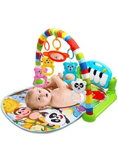Dumcuw Kick&Play Piano Gym, Baby Infant Newborn Fitness Gym Floor Mat with Warm Light Music Activity Toys  - Image 1