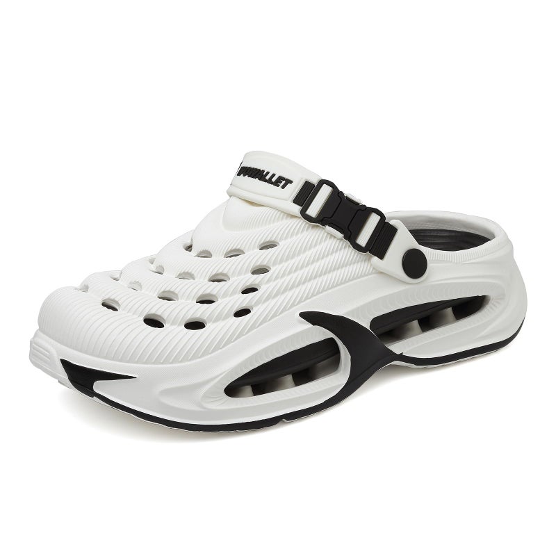 WOwallet Garden Clogs Unisex Waterproof EVA Slip-On Shoes with Arch Support White - Image 1