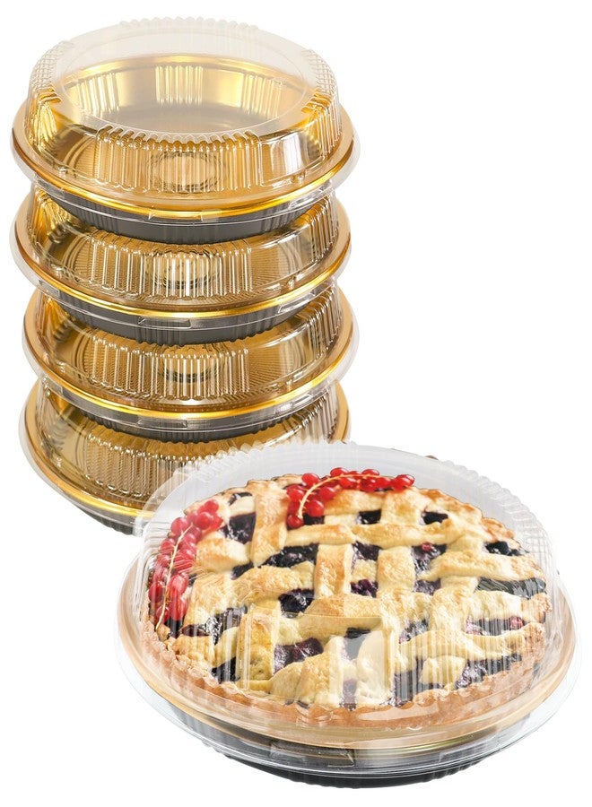 Tamnjvrr 5 Pcs Disposable Pie Carrier with Clear Lid Round Cake Cupcake Container for Pies Cake Slice Candy Pizza Salads Meal Prep (11 Inch) - Image 1