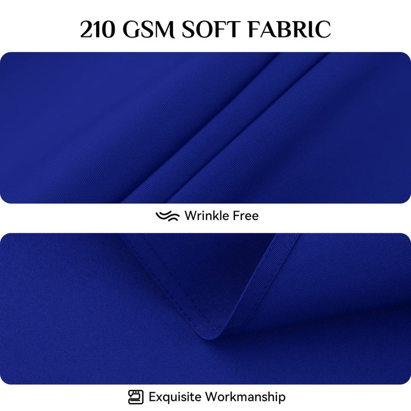 Softalker Round Tablecloth, Waterproof & Stain Resistant Table Cloth Wrinkle Free Fabric Washable 210Gsm Polyester Table Cover For Dining/Party/Outdoor - 60 Inch,Royal Blue - Image 4