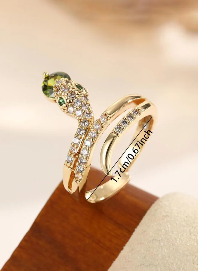 Take Two  Gold Tone Embellished Snake Ring for Women | Best Price UAE