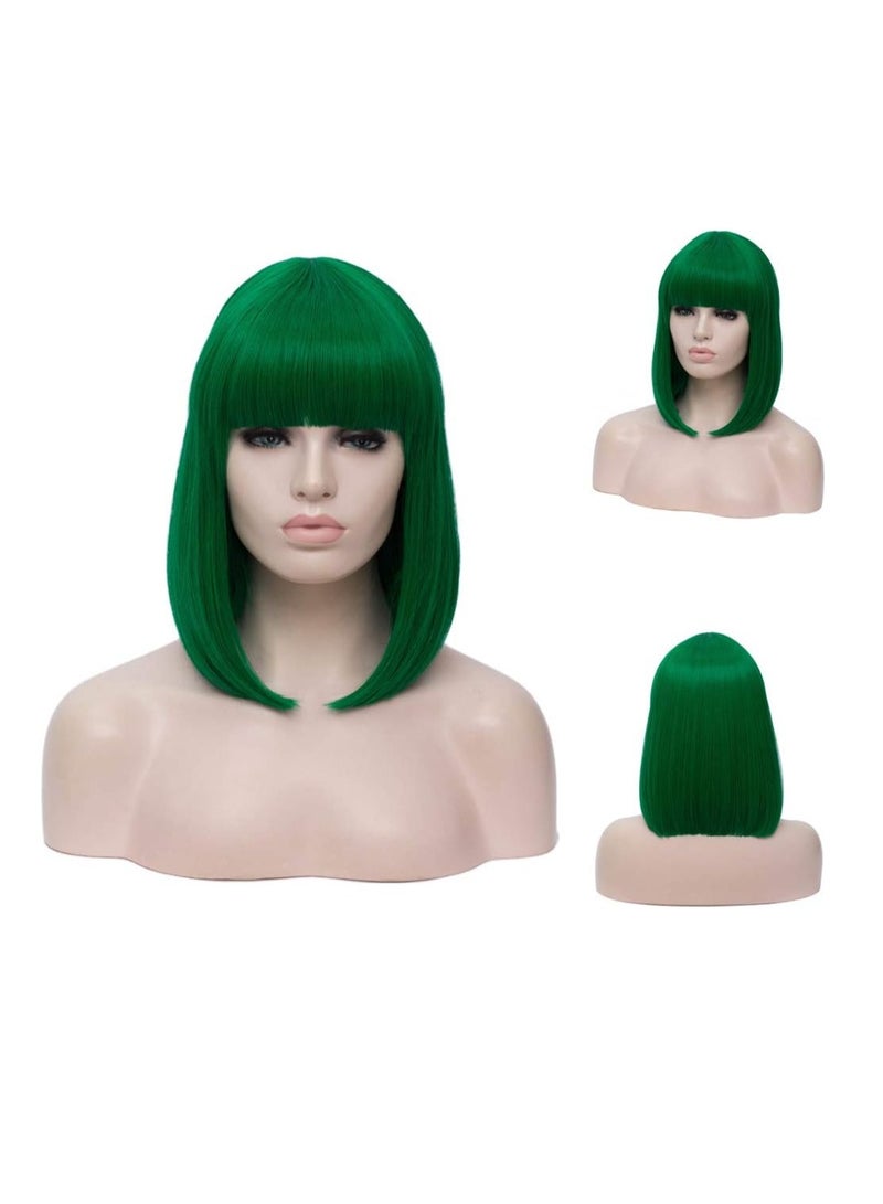 إستيل باروكة شعر مستعار قصيرة مستقيمة للهالوين للنساء والفتيات، شعر مستعار طبيعي حقيقي مقاوم للحرارة - Image 1