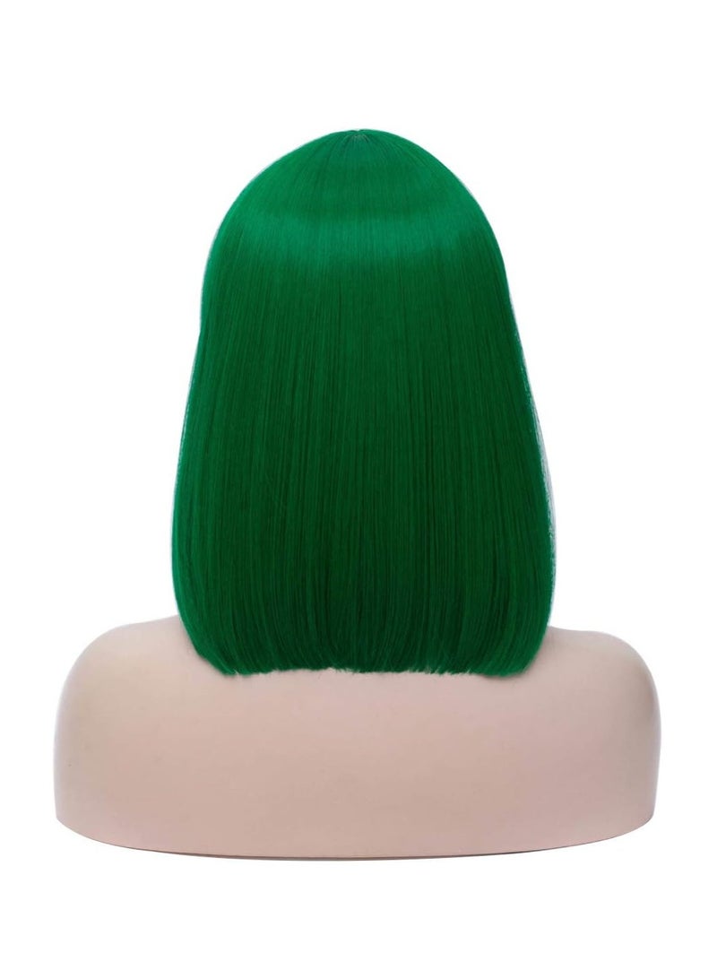 إستيل باروكة شعر مستعار قصيرة مستقيمة للهالوين للنساء والفتيات، شعر مستعار طبيعي حقيقي مقاوم للحرارة - Image 2