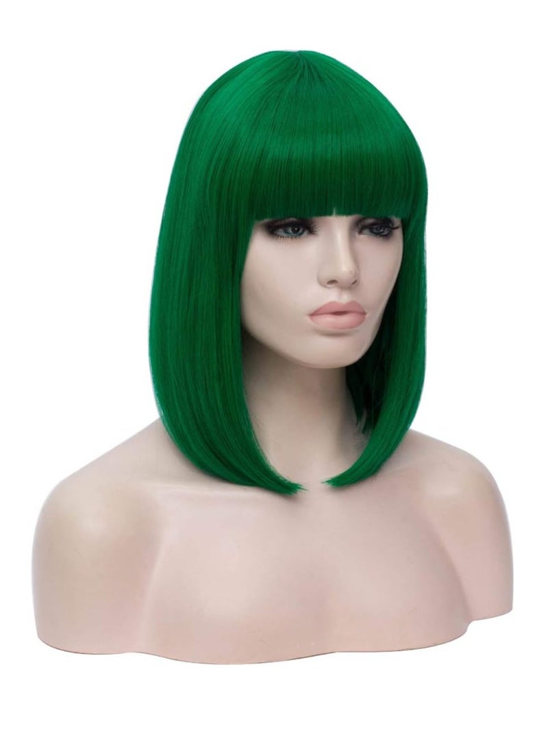 إستيل باروكة شعر مستعار قصيرة مستقيمة للهالوين للنساء والفتيات، شعر مستعار طبيعي حقيقي مقاوم للحرارة - Image 3
