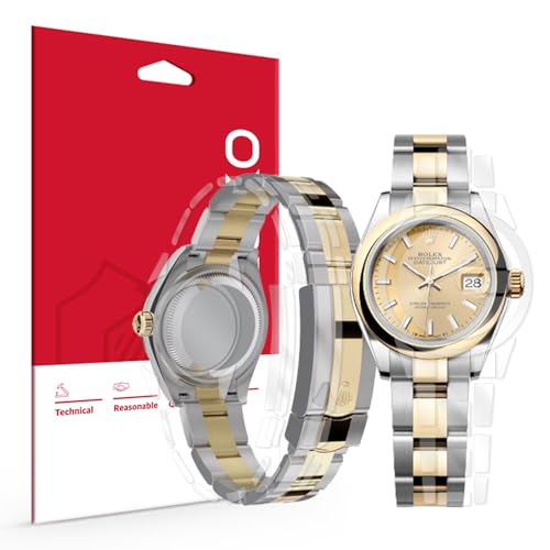 skoko [2 Pack] Screen & Back & Buckle Protective Film Compatible with Rolex Datejust 28mm Ref. 279160 279161 279163 279171 279173 279174, Transparent Clear Skin - Image 1