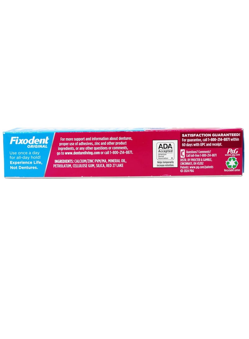 Fixodent (Pack of 3) Original Complete Denture Adhesive Cream - 3x2.4 oz - Image 2