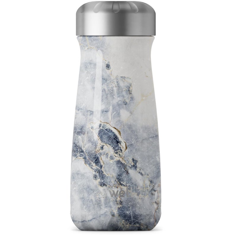 S'well Swell Stainless Steel Traveler 16oz Blue Granite Triple Layered Vacuum Insulated Containers Keeps Drinks Cold for 24 Hours and Hot for 12 BPA Free Easy Carrying On the Go