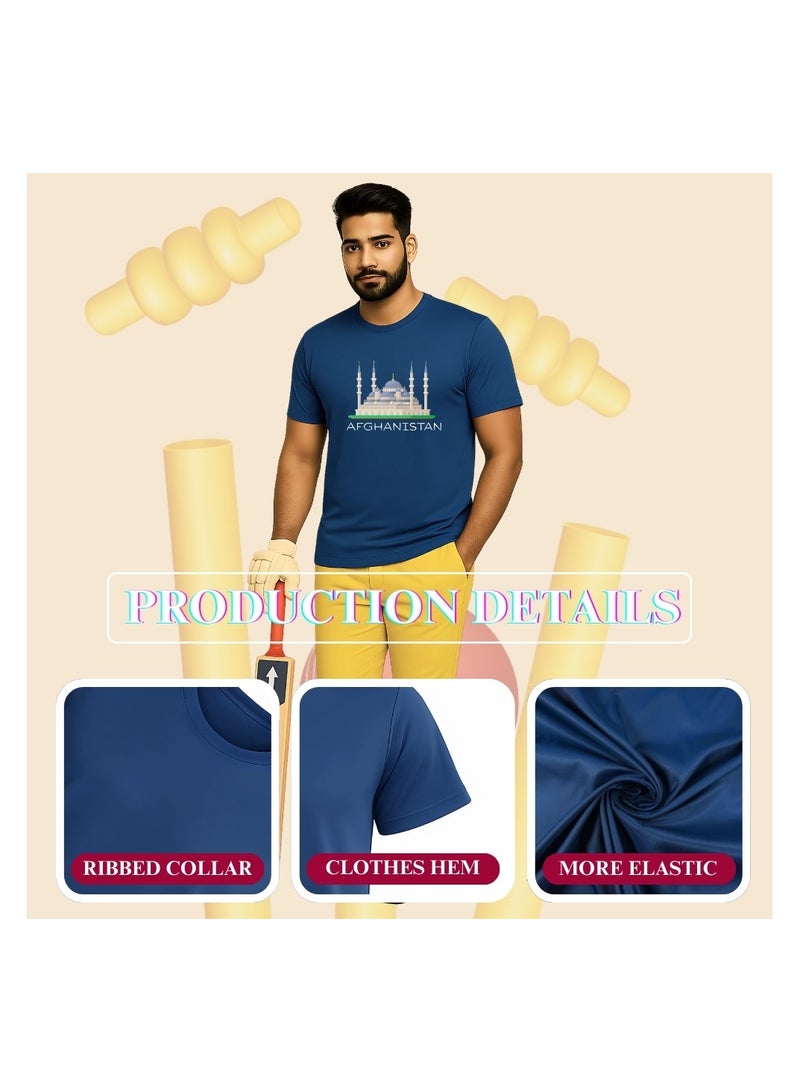 PRINTSHOP4ME Afghanistan Cricket Player Name Dry Fit T-Shirt For Men | Lightweight Half Sleeve Round Neck Jersey | Ideal For Sports,Training & Casual Wear - Image 3