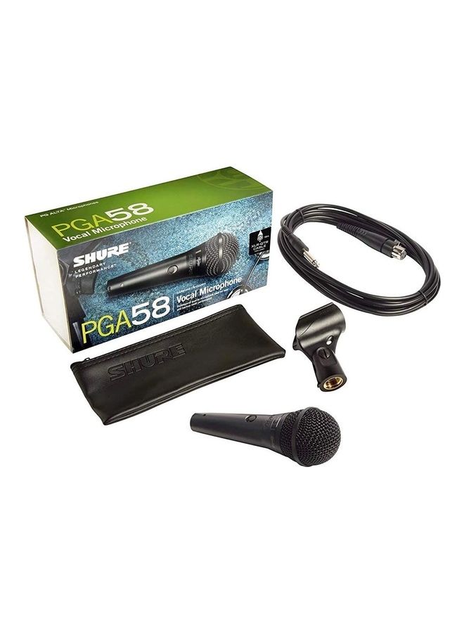 Shure PGA58-QTR Cardioid Dynamic Vocal Microphone with XLR-to-1/4" Cable PGA58-QTR-E Black - Image 2