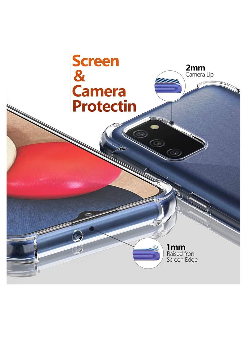 vesus Samsung Galaxy A03S Case Cover Protective Shock Absorption Bumper soft Transparent Case (Clear) - Image 3