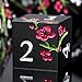 DNDND Metal Dice Set DD DNDND 7 PCS Flower Metallic DND Dice Set with Grogeous Gift Case for Dungeons and Dragon Tabletop Game Matte Black with Pink Flower - Image 3