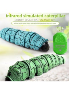 Generic Simulation Whole Caterpillar LY9910 Educational Early Education Infrared Mini Remote Control Electric Toy-Color:Remote Control Insect-Emerald Green  - Image 2