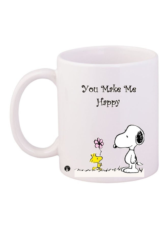 RYN Printed Coffee Mug White/Black/Yellow