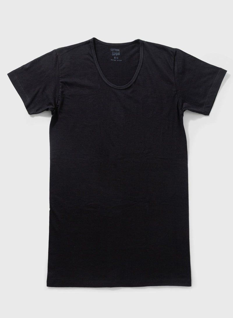 COTTONIL Pack of 3 Men's 100% Cotton Short Sleeve Undershirts - Image 3