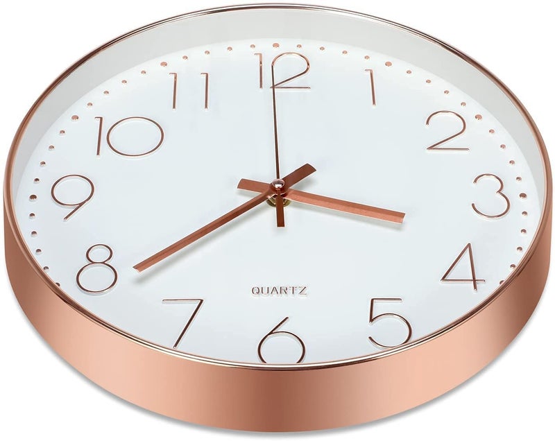 Golden Bird Golden bird 12" Silent Movement Wall Clock (White Pearl) - Image 3