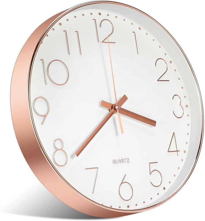 Golden Bird Golden bird 12" Silent Movement Wall Clock (White Pearl) - Image 2