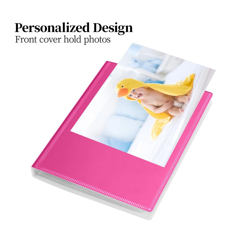 Vienrose Small Photo Album 6-Pack 4 x 6 Photo Book Album  Each Picture Book Holds 52 Photos Mini Photo Book with Customizable Cover  Postcard Album  Baby Photo Albums (Pink) - Image 4